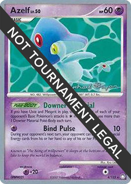 Azelf (4) - 2010 (Mychael Bryan) - World Championship Decks Pokémon trading card