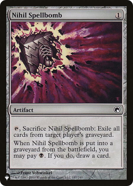 Nihil Spellbomb - The List Reprints Magic: The Gathering trading card
