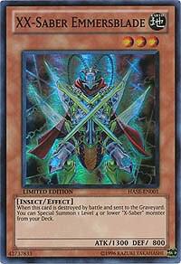 XX-Saber Emmersblade trading card from Hidden Arsenal 4 XX-Saber Emmersblade - Hidden Arsenal 4 YuGiOh trading card