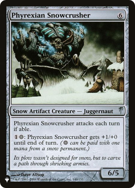 Phyrexian Snowcrusher - The List Reprints Magic: The Gathering trading card