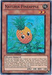 Naturia Pineapple trading card from Hidden Arsenal 4 Naturia Pineapple - Hidden Arsenal 4 YuGiOh trading card