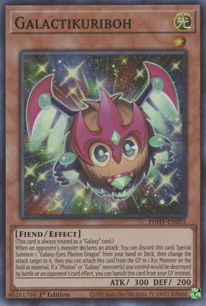 Galactikuriboh trading card from Photon Hypernova Galactikuriboh - Photon Hypernova YuGiOh trading card
