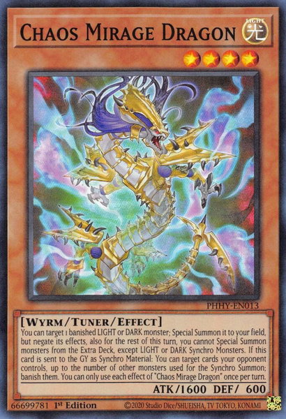 Chaos Mirage Dragon - Photon Hypernova YuGiOh trading card