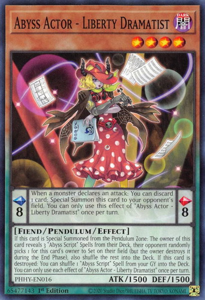Abyss Actor - Liberty Dramatist - Photon Hypernova YuGiOh trading card