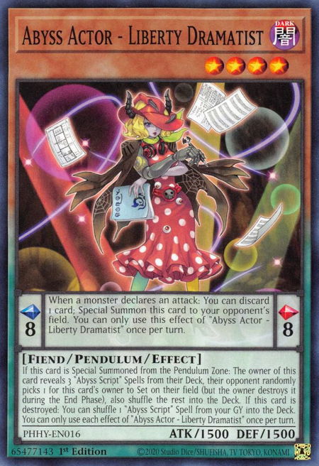 Abyss Actor - Liberty Dramatist - Photon Hypernova YuGiOh trading card