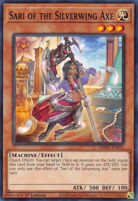 Sari of the Silverwing Axe - Photon Hypernova YuGiOh trading card