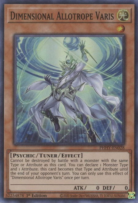 Dimensional Allotrope Varis - Photon Hypernova YuGiOh trading card