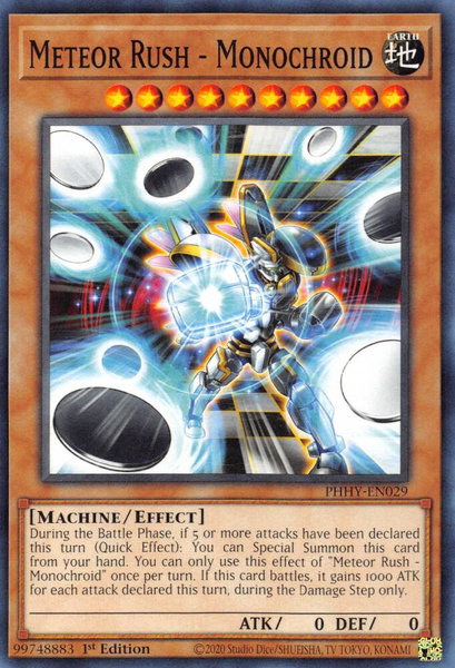 Meteor Rush - Monochroid trading card from Photon Hypernova Meteor Rush - Monochroid - Photon Hypernova YuGiOh trading card