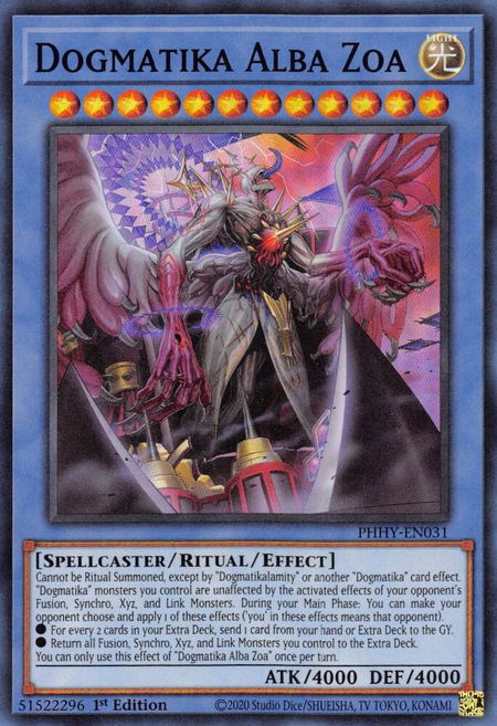 Dogmatika Alba Zoa - Photon Hypernova YuGiOh trading card
