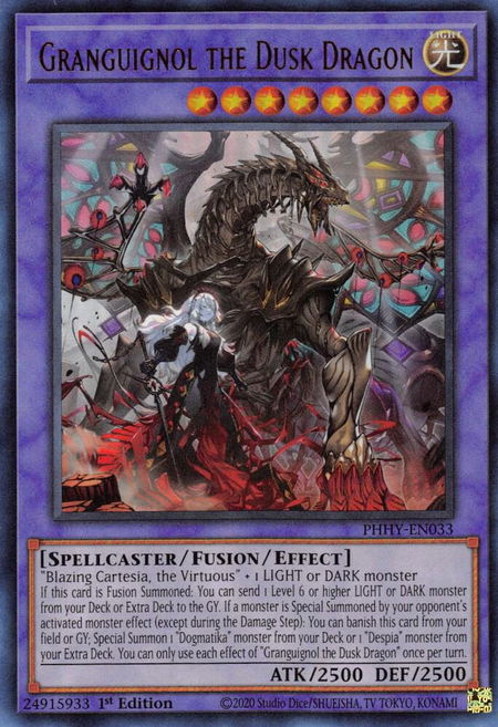 Granguignol the Dusk Dragon - Photon Hypernova YuGiOh trading card