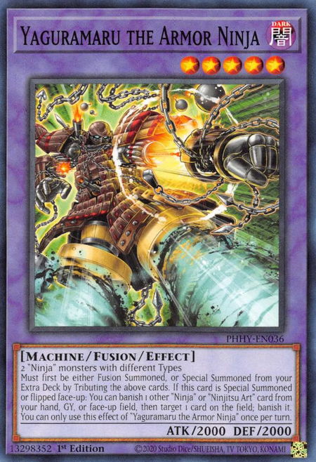 Yaguramaru the Armor Ninja - Photon Hypernova YuGiOh trading card