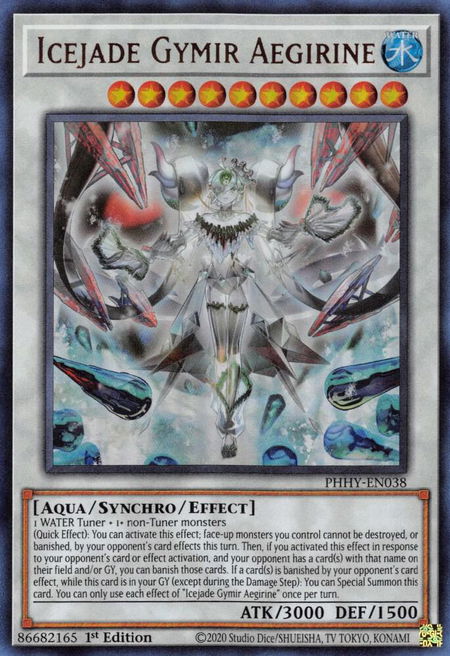 Icejade Gymir Aegirine - Photon Hypernova YuGiOh trading card
