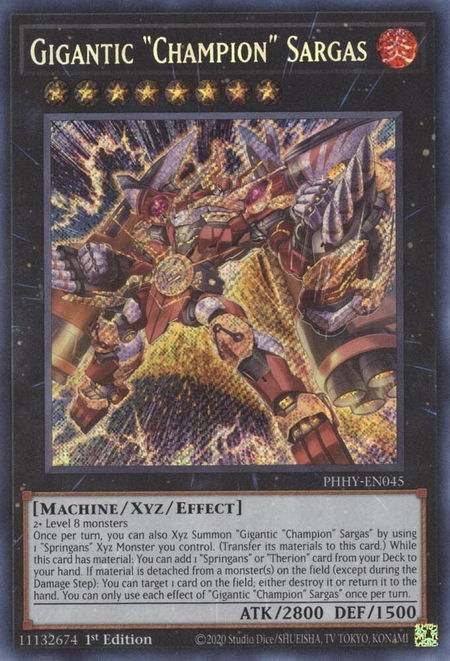 Gigantic "Champion" Sargas - Photon Hypernova YuGiOh trading card