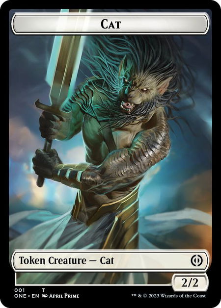 Cat Token - Phyrexia: All Will Be One Magic: The Gathering trading card