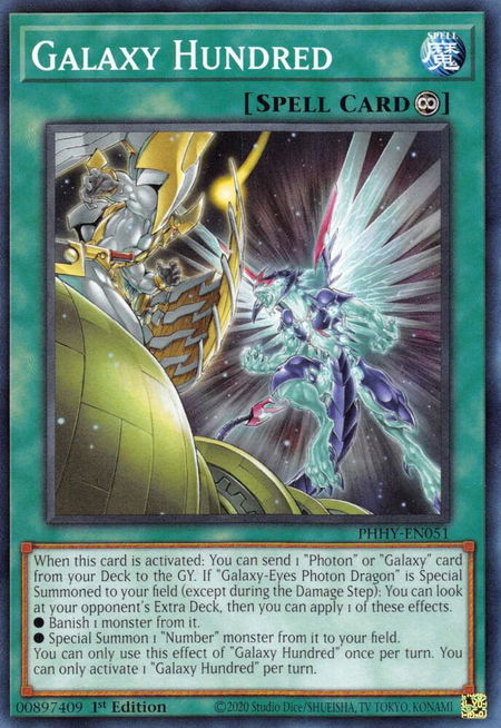 Galaxy Hundred - Photon Hypernova YuGiOh trading card