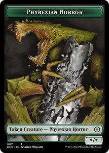Phyrexian Horror Token (007) - Phyrexia: All Will Be One (ONE) #7 - Token Magic: The Gathering Trading Card