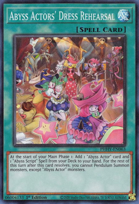 Abyss Actors' Dress Rehearsal - Photon Hypernova YuGiOh trading card