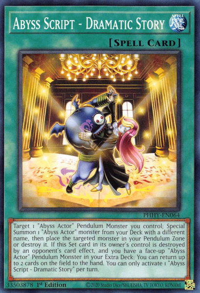 Abyss Script - Dramatic Story trading card from Photon Hypernova Abyss Script - Dramatic Story - Photon Hypernova YuGiOh trading card