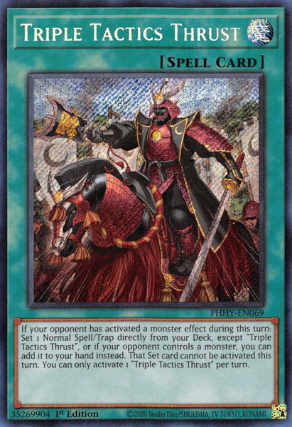 Triple Tactics Thrust trading card from Photon Hypernova Triple Tactics Thrust - Photon Hypernova YuGiOh trading card