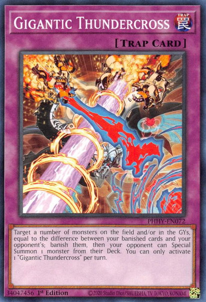 Gigantic Thundercross trading card from Photon Hypernova Gigantic Thundercross - Photon Hypernova YuGiOh trading card
