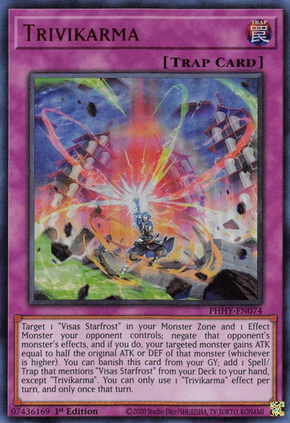 Trivikarma trading card from Photon Hypernova Trivikarma - Photon Hypernova YuGiOh trading card