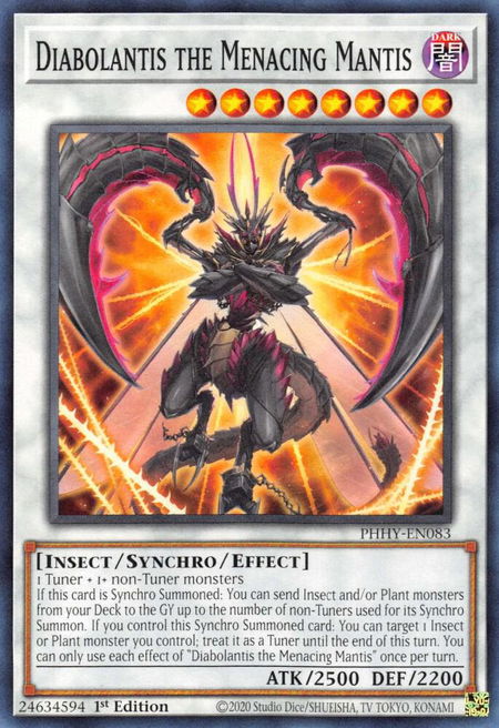 Diabolantis the Menacing Mantis - Photon Hypernova YuGiOh trading card