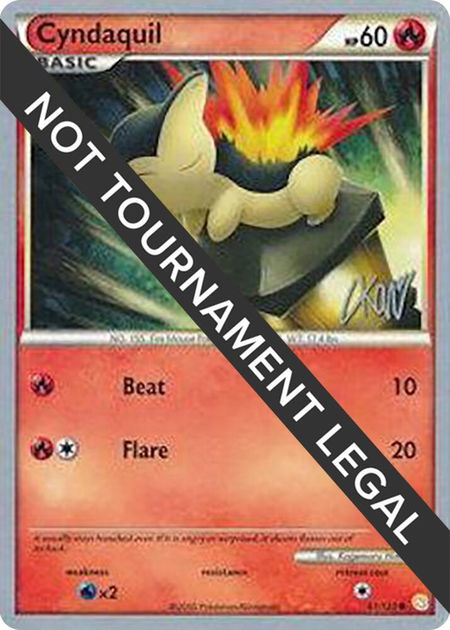 Cyndaquil - 2011 (Christopher Kan) - World Championship Decks Pokémon trading card