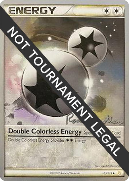 Double Colorless Energy - 2011 (Ross Cawthon) trading card from World Championship Decks Double Colorless Energy - 2011 (Ross Cawthon) - World Championship Decks Pokémon trading card