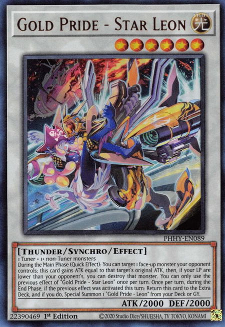 Gold Pride - Star Leon - Photon Hypernova YuGiOh trading card