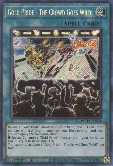Gold Pride - The Crowd Goes Wild! - Photon Hypernova YuGiOh trading card