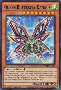 Queen Butterfly Danaus - Photon Hypernova (PHHY) #PHHY-EN094 - Super Rare YuGiOh Trading Card