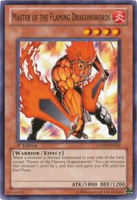 Master of the Flaming Dragonswords trading card from Generation Force Master of the Flaming Dragonswords - Generation Force YuGiOh trading card
