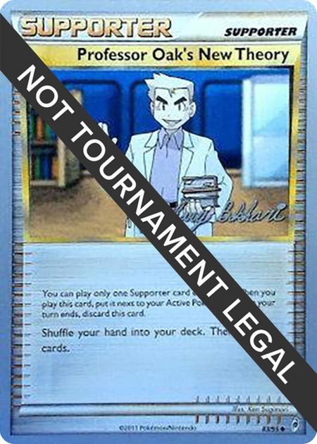 Professor Oak's New Theory - 2012 (Zachary Bokhari) trading card from World Championship Decks Professor Oak's New Theory - 2012 (Zachary Bokhari) - World Championship Decks Pokémon trading card