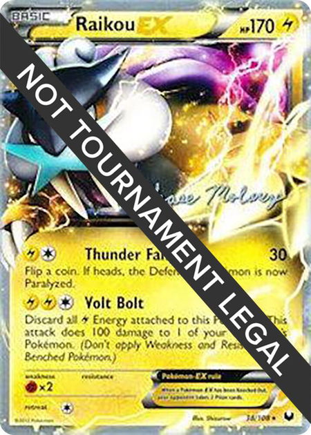 Raikou EX - 2012 (Chase Moloney) - World Championship Decks Pokémon trading card