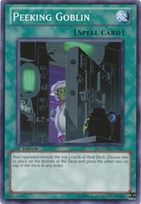 Peeking Goblin trading card from Generation Force Peeking Goblin - Generation Force YuGiOh trading card