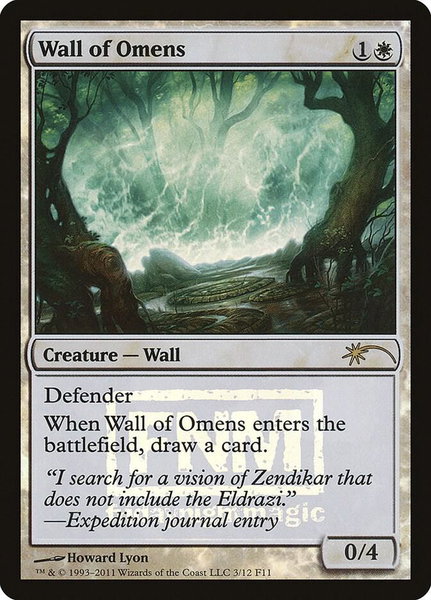 Wall of Omens trading card from FNM Promos Wall of Omens - FNM Promos Magic: The Gathering trading card