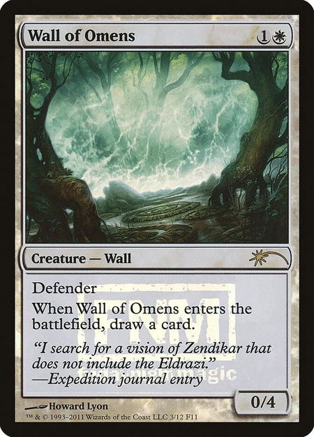 Wall of Omens - FNM Promos Magic: The Gathering trading card