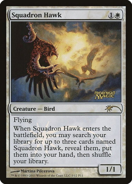 Squadron Hawk trading card from FNM Promos Squadron Hawk - FNM Promos Magic: The Gathering trading card