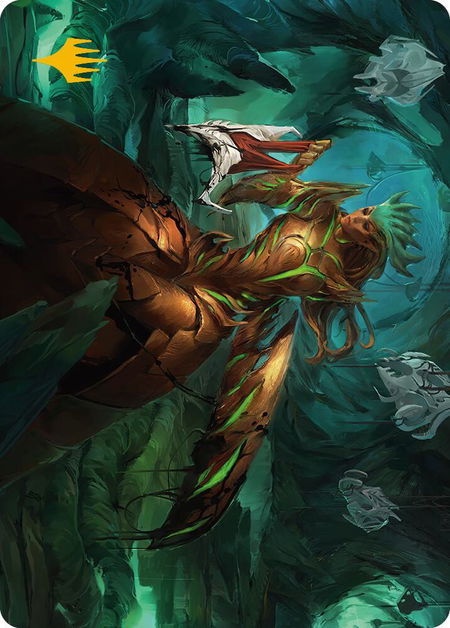 Glissa Sunslayer Art Card (Gold-Stamped Signature) trading card from Art Series: Phyrexia: All Will Be One Glissa Sunslayer Art Card (Gold-Stamped Signature) - Art Series: Phyrexia: All Will Be One Magic: The Gathering trading card