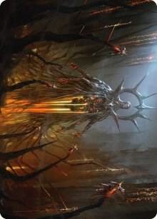Solphim, Mayhem Dominus Art Card trading card from Art Series: Phyrexia: All Will Be One Solphim, Mayhem Dominus Art Card - Art Series: Phyrexia: All Will Be One Magic: The Gathering trading card
