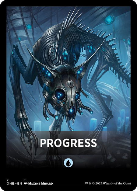 Progress Theme Card - Phyrexia: All Will Be One Magic: The Gathering trading card