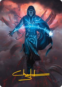 Jace, the Perfected Mind Art Card (15/81) (Gold-Stamped Signature) - Art Series: Phyrexia: All Will Be One (ASONE) #15 - Special Magic: The Gathering Trading Card