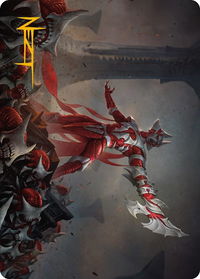 Mite Overseer Art Card (Gold-Stamped Signature) - Art Series: Phyrexia: All Will Be One (ASONE) #4 - Special Magic: The Gathering Trading Card