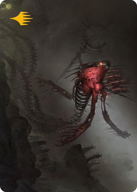 Drivnod, Carnage Dominus Art Card (Gold-Stamped Signature) trading card from Art Series: Phyrexia: All Will Be One Drivnod, Carnage Dominus Art Card (Gold-Stamped Signature) - Art Series: Phyrexia: All Will Be One Magic: The Gathering trading card