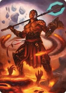 Koth, Fire of Resistance Art Card - Art Series: Phyrexia: All Will Be One Magic: The Gathering trading card