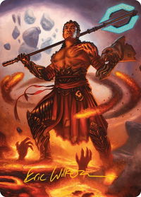 Koth, Fire of Resistance Art Card (Gold-Stamped Signature) - Art Series: Phyrexia: All Will Be One (ASONE) #31 - Special Magic: The Gathering Trading Card