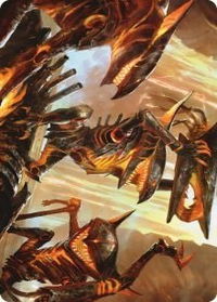 Gleeful Demolition Art Card - Art Series: Phyrexia: All Will Be One (ASONE) #28 - Special Magic: The Gathering Trading Card