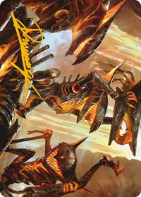 Gleeful Demolition Art Card (Gold-Stamped Signature) - Art Series: Phyrexia: All Will Be One (ASONE) #28 - Special Magic: The Gathering Trading Card