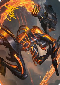 Forgehammer Centurion Art Card (Gold-Stamped Signature) - Art Series: Phyrexia: All Will Be One (ASONE) #26 - Special Magic: The Gathering Trading Card