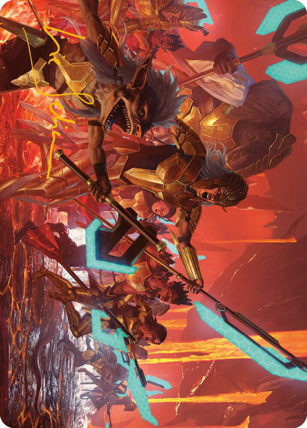 Roar of Resistance Art Card (Gold-Stamped Signature) - Art Series: Phyrexia: All Will Be One Magic: The Gathering trading card